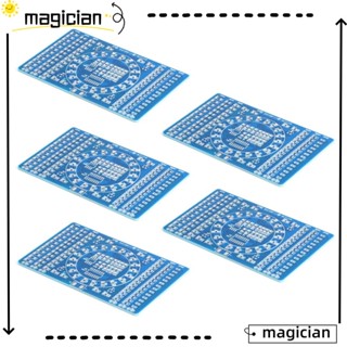 Mag บอร์ด PCB เชื่อมบัดกรีทองแดง สีฟ้า แบบพกพา สําหรับผู้เริ่มต้นเชื่อม 5 ชิ้น