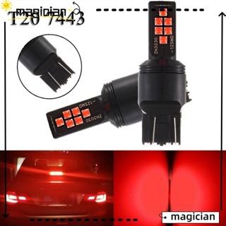 Mag หลอดไฟตัดหมอก 3030 12SMD T20 7443 W21/5W สีแดง สําหรับรถยนต์