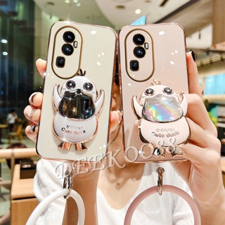 เคสโทรศัพท์มือถือนิ่ม ลายเป็ดน่ารัก พร้อมแหวนขาตั้ง สําหรับ OPPO Reno10 Pro+ Pro Plus A78 4G 5G Reno 10 10Pro Reno10Pro+ 2023 OPPOA78