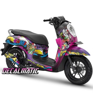 สติกเกอร์เต็มตัว + แดชบอร์ด Decal 2012-2023 Graffiti Mural 3