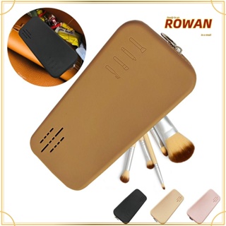 Rowans กระเป๋าแต่งหน้า ซิลิโคน แบบพกพา แปรงแต่งหน้า กระเป๋าซิป เรียบง่าย