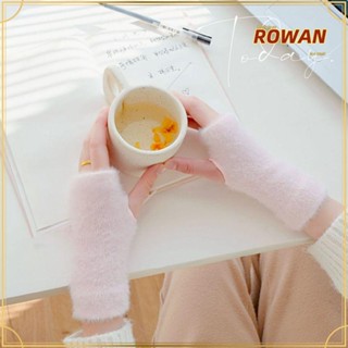 ROWANS ถุงมือ ผ้าถัก แบบหนา แฟชั่นฤดูใบไม้ร่วง และฤดูหนาว