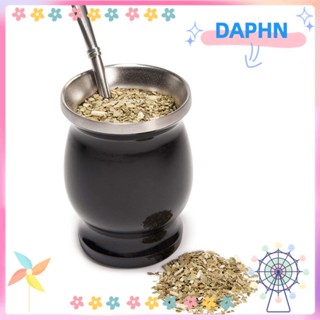 Daphs Yerba Mate Gourd ชุดหลอดดูดน้ําเต้า สเตนเลส ทําความสะอาดง่าย 8 ออนซ์