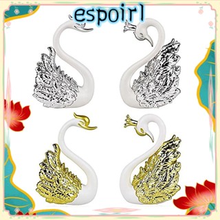 Espo ของตกแต่งเค้ก รูปหงส์ สีทอง สีเงิน สําหรับวันวาเลนไทน์ งานแต่งงาน