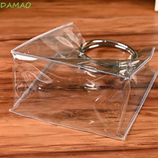 Damao กระเป๋าโท้ท PVC ใส ทรงกลม สําหรับใส่โทรศัพท์มือถือ ปิกนิก ไปทะเล