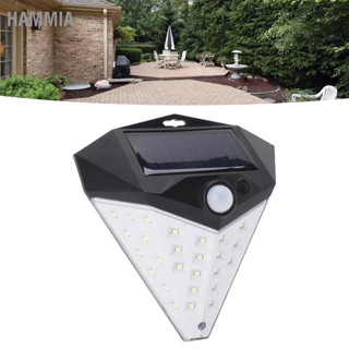 HAMMIA ไฟ LED พลังงานแสงอาทิตย์กลางแจ้ง 3 โหมดแสง Motion Sensor IP65 โคมไฟติดผนังกันน้ำสำหรับ Patio Sidewalk