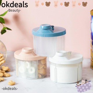 OKDEALS กล่องเก็บนมผง ใช้ซ้ําได้ 4 ช่อง สําหรับเด็กทารกแรกเกิด