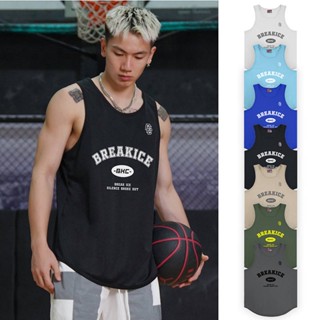 Breakice Retro Basketball Training Vest Mens American Sports T-shirt Sleeveless Waistcoat Running Workout Clothes Loose 7bzb