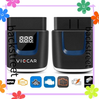 Backstreet ODB2 เครื่องตรวจจับความผิดพลาด OBD2 OBDII บลูทูธ 4.0 ELM327 สําหรับเครื่องอ่านโค้ด IOS Android