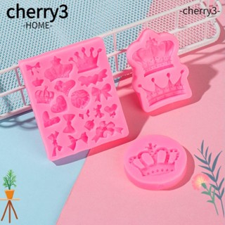 Cherry3 แม่พิมพ์ซิลิโคน รูปมงกุฎเจ้าหญิง สําหรับทําดินน้ํามัน DIY