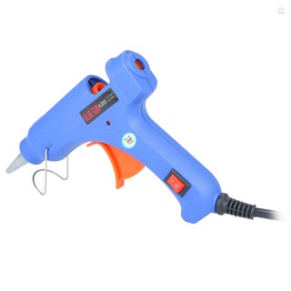 20W Hot Melt Glue  Hot Melt Glue Machine Multifunctional Industrial Household DIY Glue  with Switch Button Blue HJ005