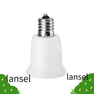 Lansel E17 เป็น E27 อะแดปเตอร์ซ็อกเก็ตหลอดไฟ PBT ซ็อกเก็ตหลอดไฟ 85-265V 4A คุณภาพสูง