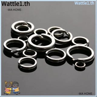 Wattle แหวนสเตนเลส เชื่อมต่อสายเบ็ดตกปลา แบบพกพา ทนทาน คุณภาพสูง 100 ชิ้น