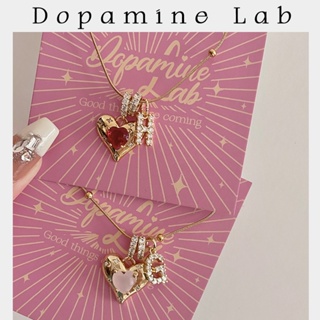 Enoughome {In Your Heart} สร้อยคอโซ่ จี้ตัวอักษร Dopamine Heart หรูหรา ระดับไฮเอนด์