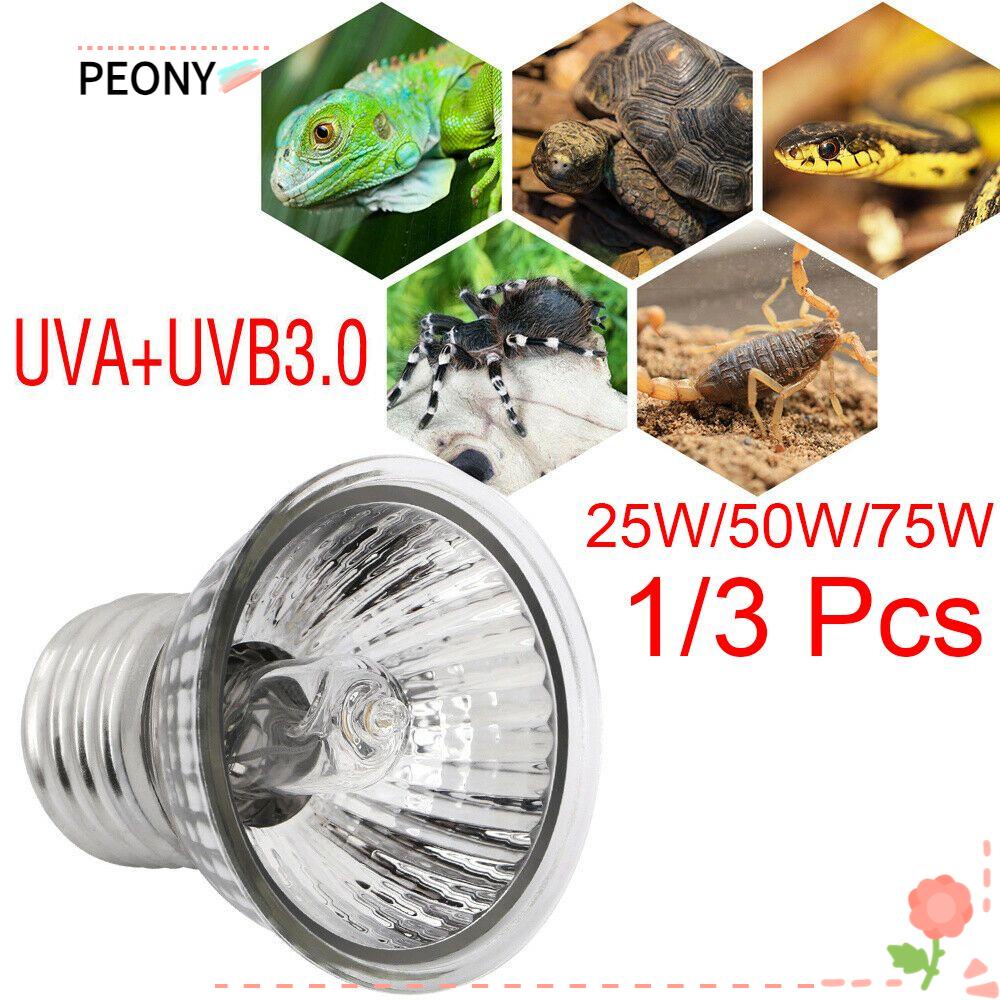 Peony หลอดไฟ Uva Uvb และ Uvb สําหรับสัตว์เลี้ยง เต่า 1 3 ชิ้น