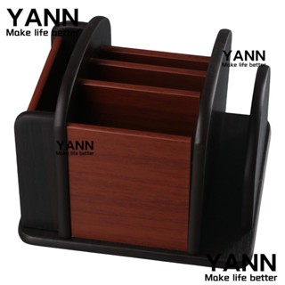 Yann1 ไม้หมุน 6 ช่อง สีน้ําตาล ขนาดใหญ่ หมุนได้ สีดํา พร้อมรีโมตคอนโทรล สําหรับสํานักงาน