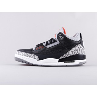 Aj3 In Real Combat Air Cushioned Basketball Joe 3 Fujiwara Hiroshi รองเท้ากีฬา สีดําและสีขาว