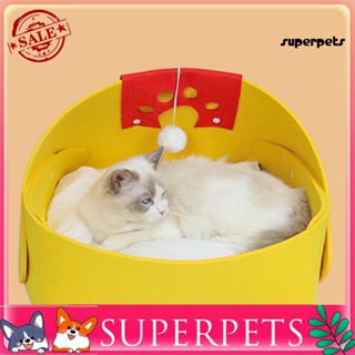 Superpets ที่นอนสัตว์เลี้ยง ผ้าสักหลาด ถอดออกได้ กันรอยขีดข่วน สําหรับแมว