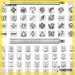 FOREVER แสตมป์ตัวอักษร ลายนูน ตัวเลข สําหรับปั๊มหนัง ทํางาน