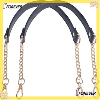 Forever สายโซ่คล้องกระเป๋า หนัง PU ยาว 23.6 นิ้ว ทนทาน สีทอง แบบเปลี่ยน