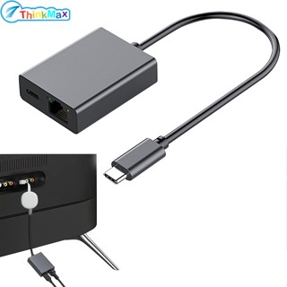 อะแดปเตอร์แปลงการ์ดอีเธอร์เน็ต Usb c เป็น Rj45 Type-c Gigabit สําหรับทีวี (4k) โทรศัพท์มือถือ แท็บเล็ต