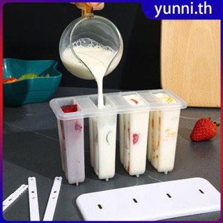 4 Ice Popsicle Mold Stick &amp; Lid Set Ice Cream Mold Popsicle Ice Cream Mold Ice Tray DIY Ice Cream Reusable Kitchen Tools Yunni