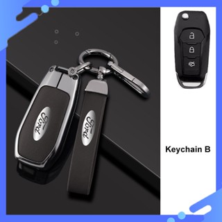 【Available】เคสกุญแจรถยนต์ โลหะผสมสังกะสี สําหรับ Ford Everest Fusion Mondeo EVEREST trend Ecosport Ranger Escape Flip Folding Car Key