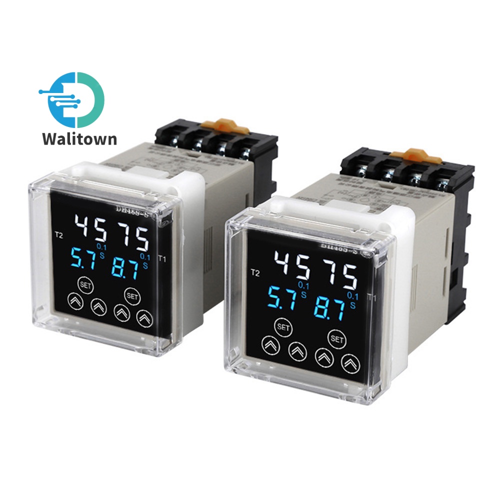 Dh48s-s 0.1S-99H รีเลย์ตั้งเวลา 8 Pin ปรับได้ และฐานรีเลย์ PF083A-E 24VDC 220VAC