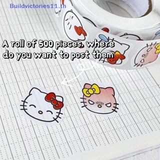 Buildvictories11 สติกเกอร์ ลาย Hello Kitty Pachacco กันน้ํา สําหรับตกแต่งสมุดไดอารี่ 500 ชิ้น