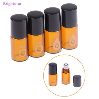 Brightstar ขวดแก้ว ขวดลูกกลิ้งโลหะ 2 มล. 5 ชิ้น