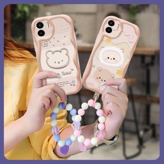 romantic youth Phone Case For Redmi A1 4G Wave border For Girls interest Full edging lovely Liquid silicone dustproof trend