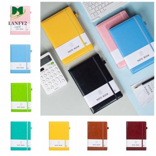 Alanfy สมุดโน้ตไดอารี่ ปกหนัง PU ขนาด A5 สีแคนดี้ หนา สําหรับนักเรียน 100 แผ่น