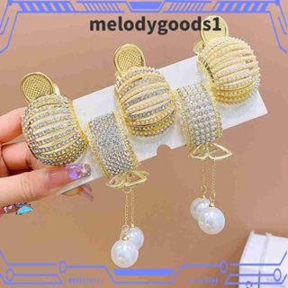 Melodygoods1 กิ๊บติดผมหางม้า ประดับพู่ พลอยเทียม หรูหรา สําหรับผู้หญิง