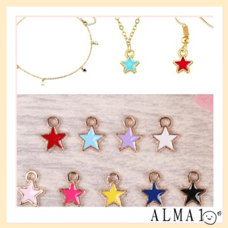 Alma จี้สร้อยคอ ต่างหู สร้อยข้อมือ รูปดาวห้าแฉก แฮนด์เมด DIY 50 ชิ้น