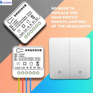 ไร้สายสมาร์ทสวิตช์ไฟ RF 433 เมกะเฮิร์ตซ์ผนังแผงสวิตช์พร้อมรีโมทคอนโทรลมินิตัวรับสัญญาณรีเลย์ 220 โวลต์ไฟ LED โคมไฟพัดลม KDURANT
