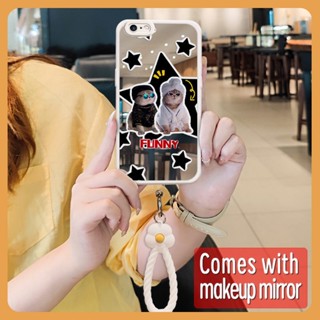 interest trend Phone Case For iphone 6/6S flower youth Soft case luxurious Mirror surface tulip Raised lens Hangings