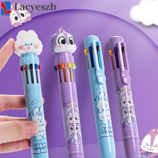 Lacyeszb ปากกา ลายการ์ตูนกระต่าย กระรอก นม 10 สี 0.5 มม. หลากสี อุปกรณ์เสริม สําหรับสํานักงาน