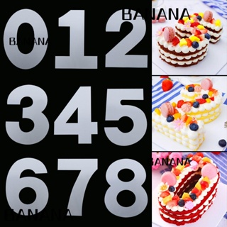 Banana1 แผ่นฉลุลายตัวเลข 0-8 สําหรับตัดคุ้กกี้ เค้ก DIY