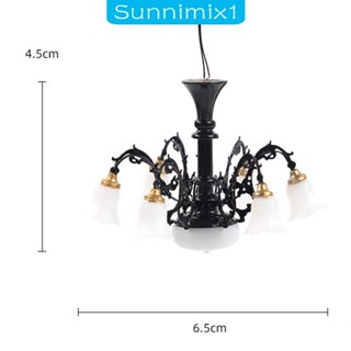 [Sunnimix1] โคมไฟระย้าติดเพดาน สเกล 1/87 3V 12V สําหรับตกแต่งสวน