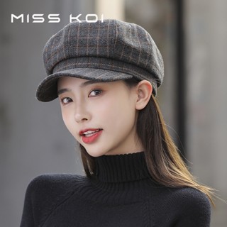 Misskoi [พร้อมส่ง] หมวกเบเร่ต์ แฟชั่นฤดูใบไม้ร่วง ฤดูหนาว สไตล์เกาหลี ญี่ปุ่น สําหรับผู้หญิง