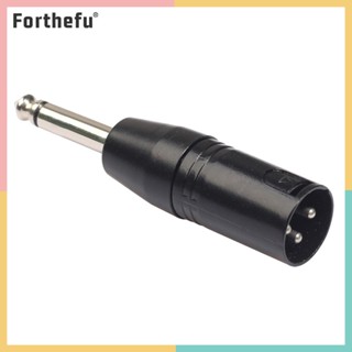 ★ Forthefu ★  อะแดปเตอร์แปลงเสียง Mono Male to XLR 3 Pin Female Male 6.35 มม. สําหรับหูฟัง ไมโครโฟน เครื่องขยายเสียง กีตาร์