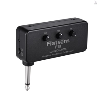 Flatsons F1R เครื่องขยายเสียงกีตาร์ หูฟังแจ็คหูฟัง AUX 3.5 มม. ปลั๊กแอนด์เพลย์