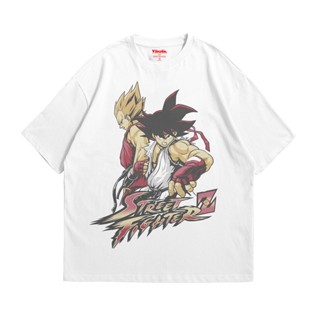 ไฟ! เสื้อยืด พิมพ์ลาย Dragon Ball Z Kaos Dragon Ball Street Figter Z โอเวอร์ไซซ์