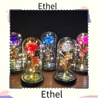 Ethel1 โคมไฟฟอยล์สีทอง LED รูปดอกไม้โรแมนติก สําหรับตกแต่งบ้าน วันวาเลนไทน์