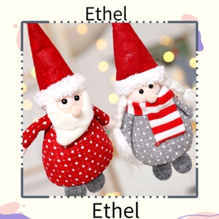 Ethel1 จี้ตุ๊กตาซานตาคลอสน่ารัก เรืองแสง สําหรับตกแต่งคริสต์มาส