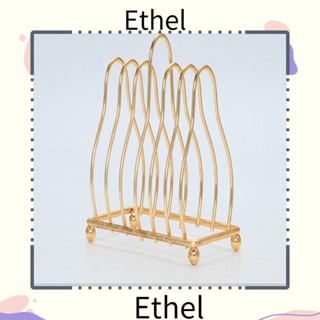 Ethel1 ชั้นวางขนมปังปิ้ง เหล็ก ทรงสามเหลี่ยม ขนาดเล็ก 5.1 นิ้ว สีทอง สําหรับห้องครัว