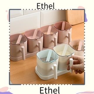 Ethel1 กล่องเครื่องเทศ ขวดเครื่องปรุง พร้อมฝาปิด สําหรับห้องครัว