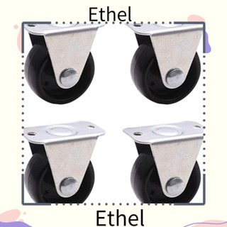 Ethel1 ล้อยาง ขนาดเล็ก 1 นิ้ว สีดํา สําหรับเฟอร์นิเจอร์ 4 ชิ้น