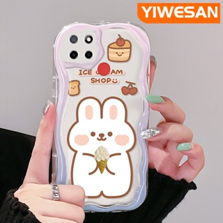 เคสใส แบบนิ่ม ลายการ์ตูนกระต่าย ไอศกรีม กันกระแทก สําหรับ Realme C12 C15 C21 C25 C25s Narzo 20 Narzo 30A Narzo 50A