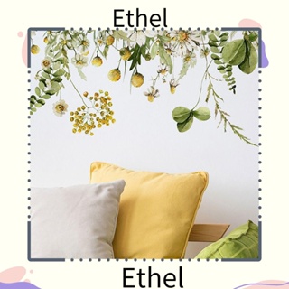 Ethel1 สติกเกอร์ติดผนัง มีกาวในตัว ลายใบไม้เขตร้อน สีเขียว ใช้ซ้ําได้ สําหรับตกแต่งบ้าน